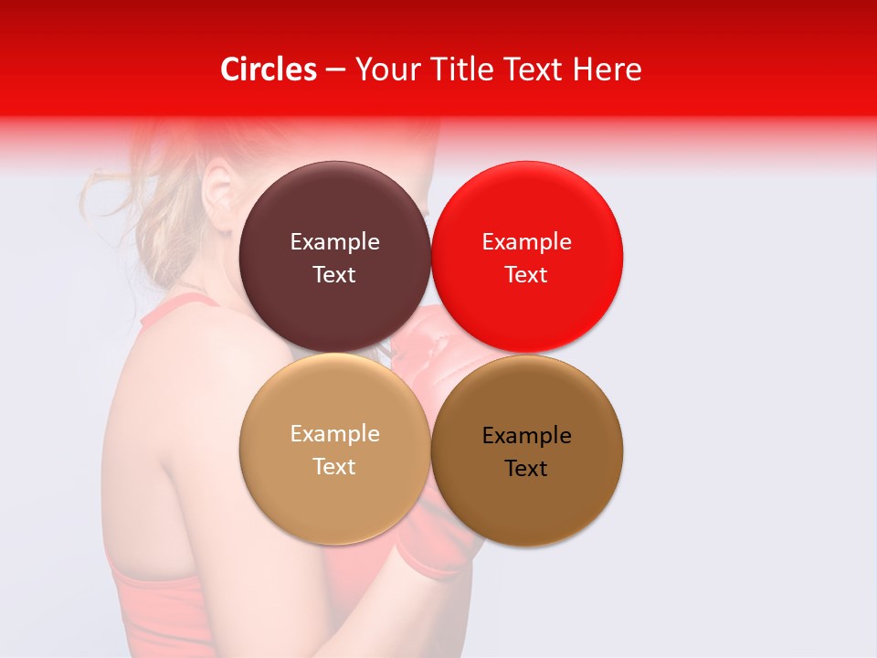 Girl Self Defence Red PowerPoint Template