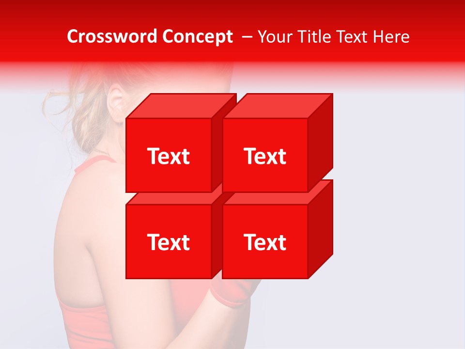 Girl Self Defence Red PowerPoint Template