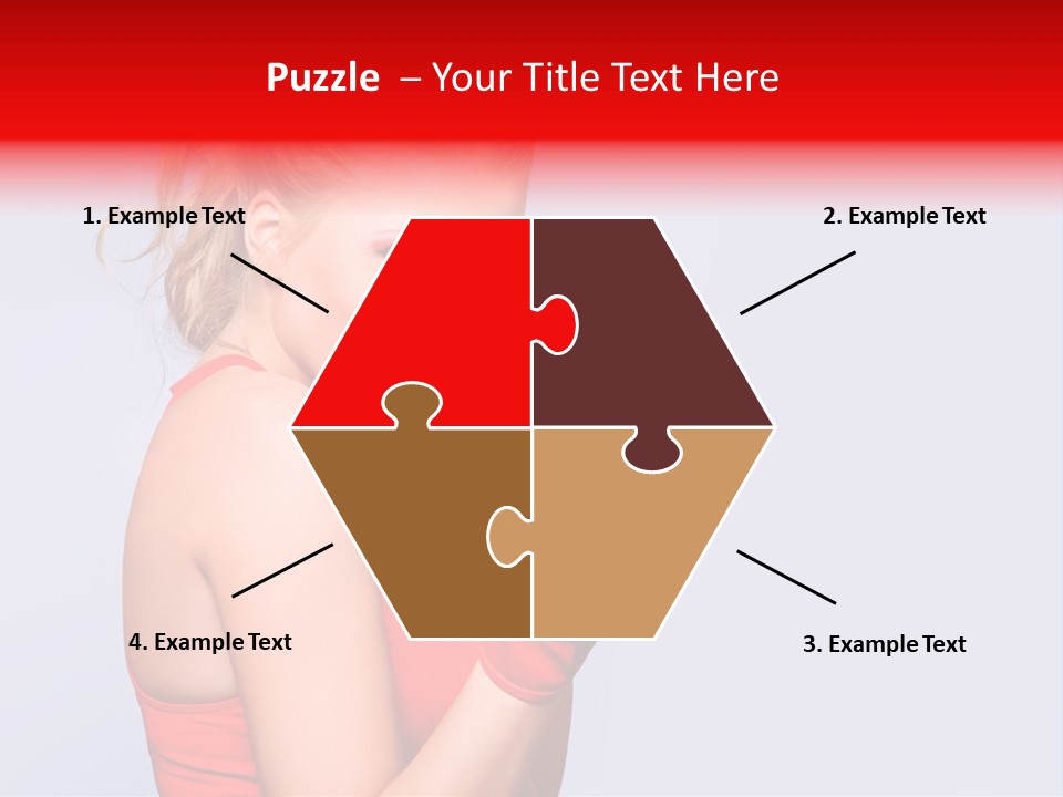 Girl Self Defence Red PowerPoint Template