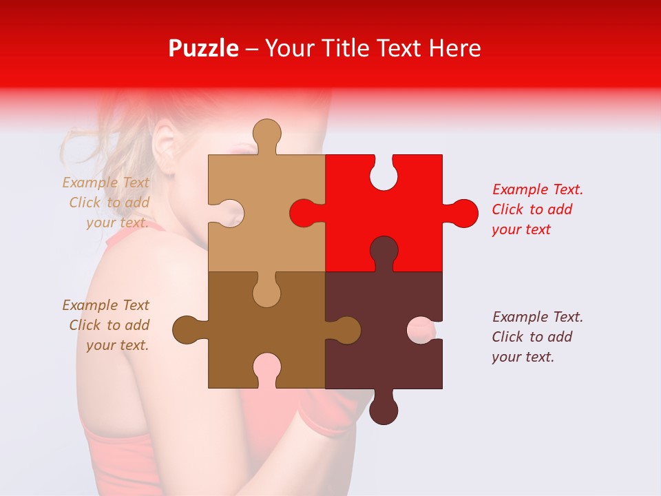 Girl Self Defence Red PowerPoint Template