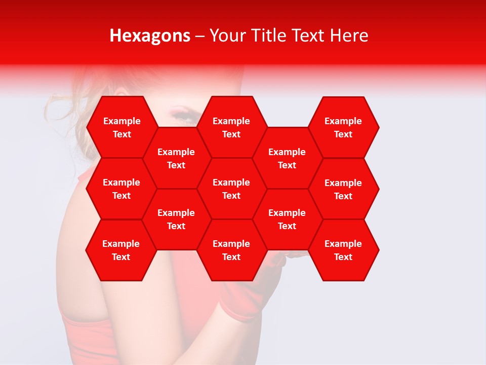 Girl Self Defence Red PowerPoint Template