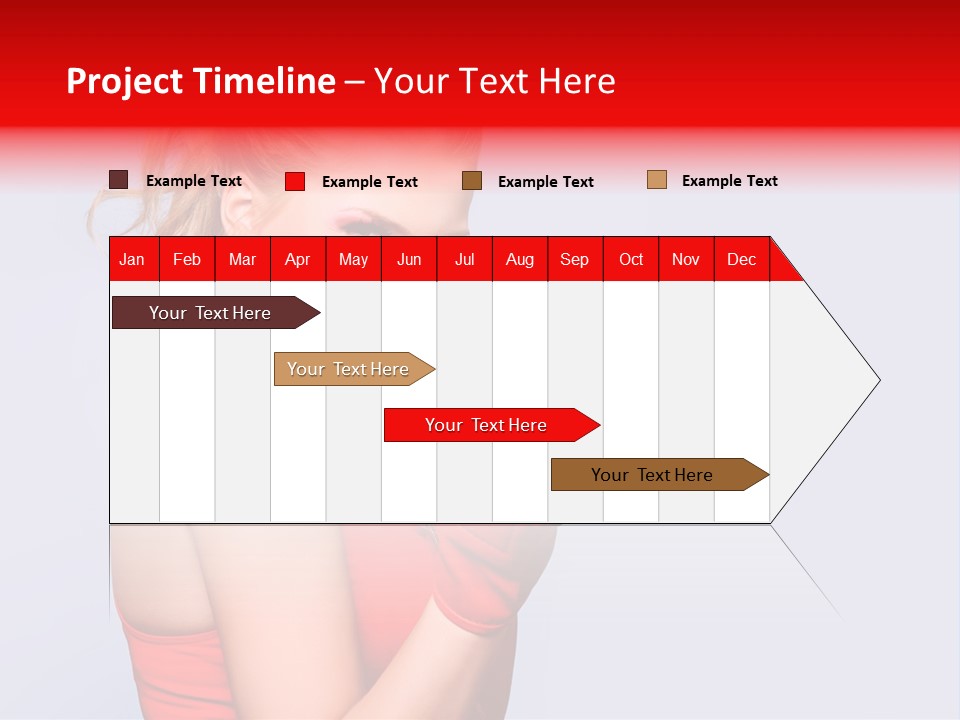 Girl Self Defence Red PowerPoint Template