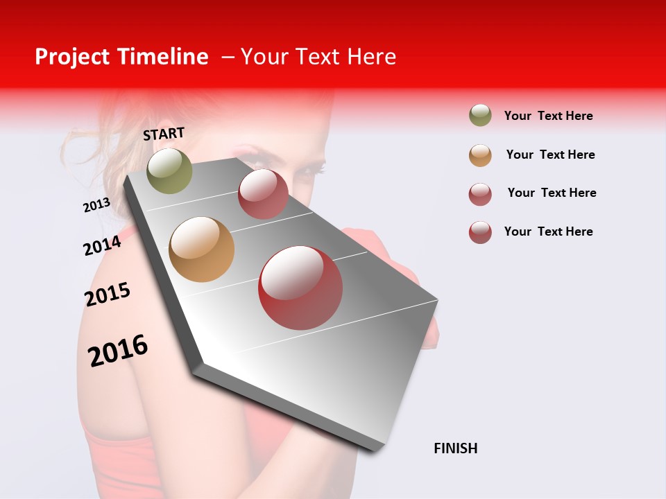 Girl Self Defence Red PowerPoint Template
