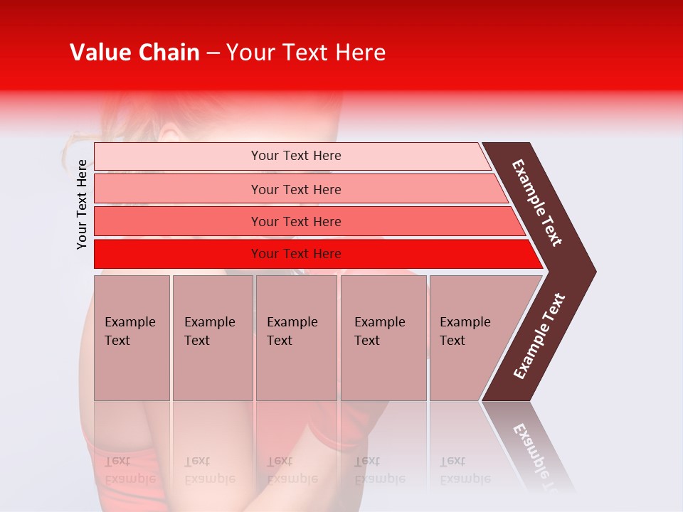 Girl Self Defence Red PowerPoint Template