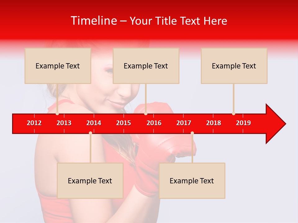 Girl Self Defence Red PowerPoint Template