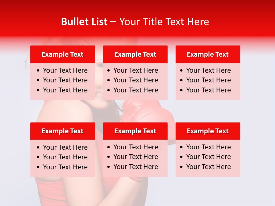 Girl Self Defence Red PowerPoint Template