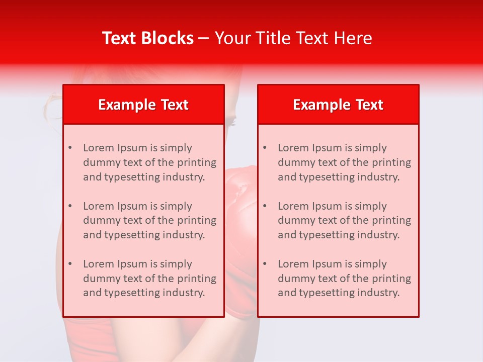 Girl Self Defence Red PowerPoint Template