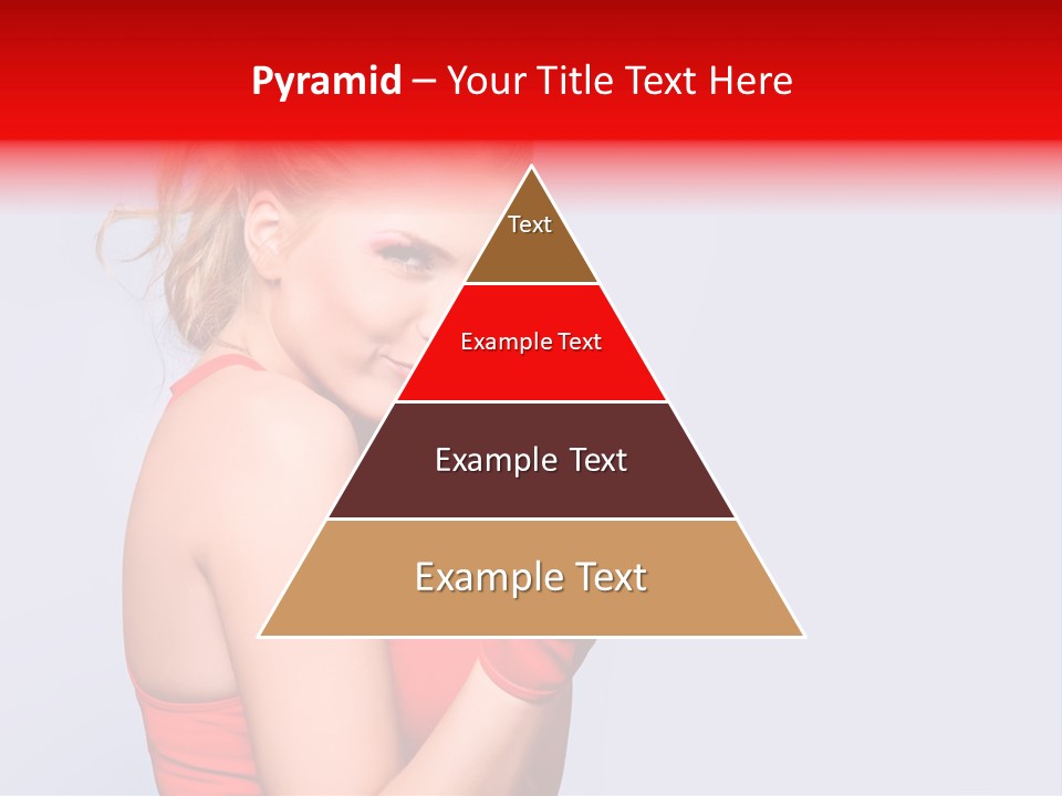 Girl Self Defence Red PowerPoint Template