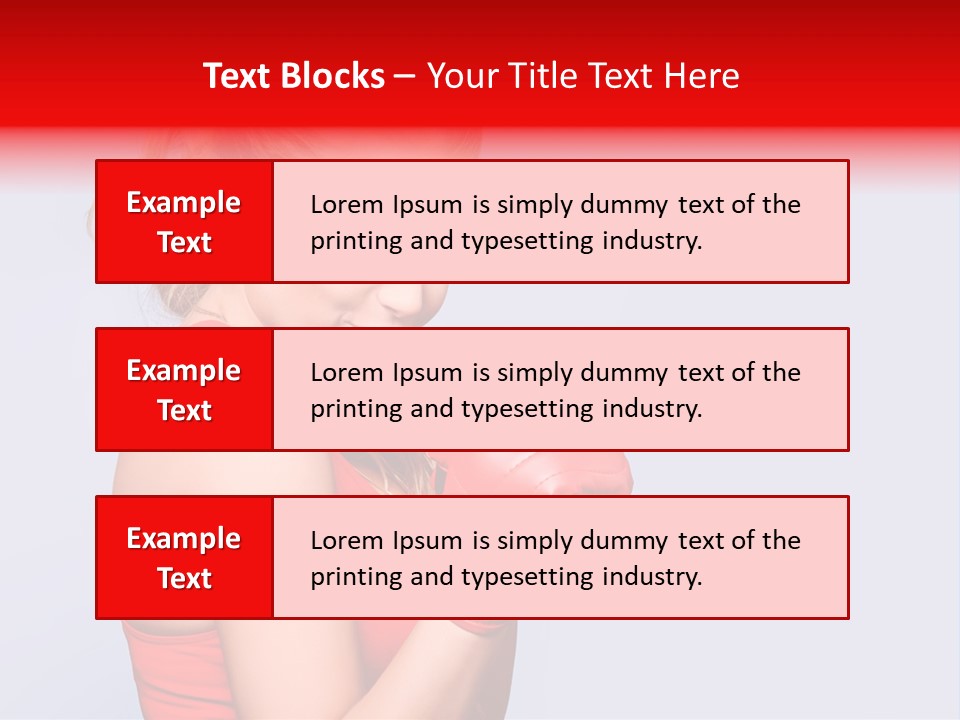 Girl Self Defence Red PowerPoint Template