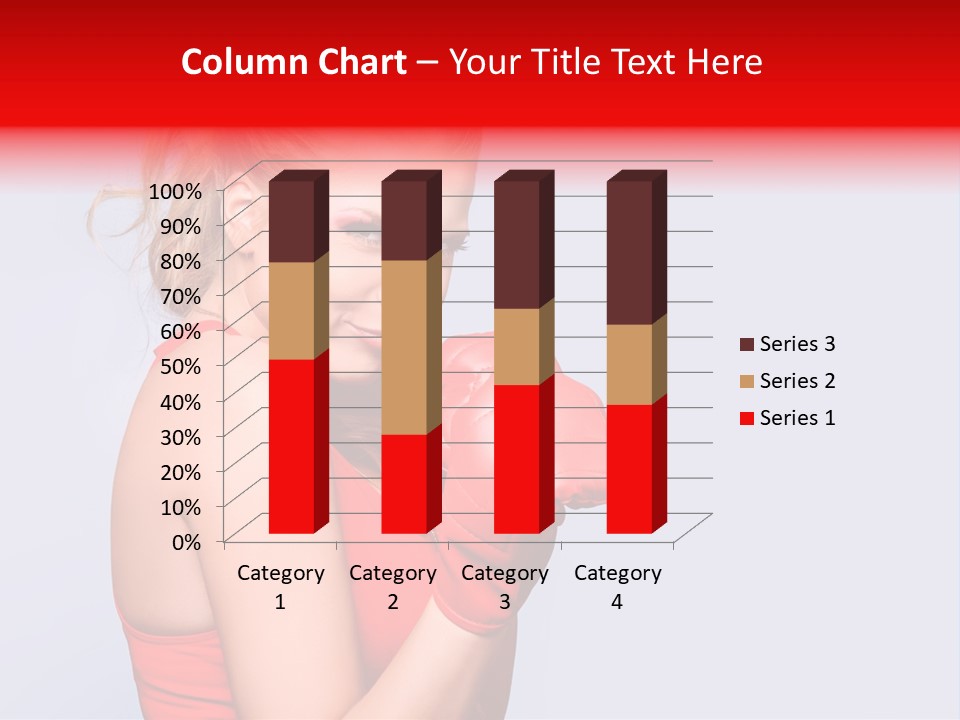 Girl Self Defence Red PowerPoint Template