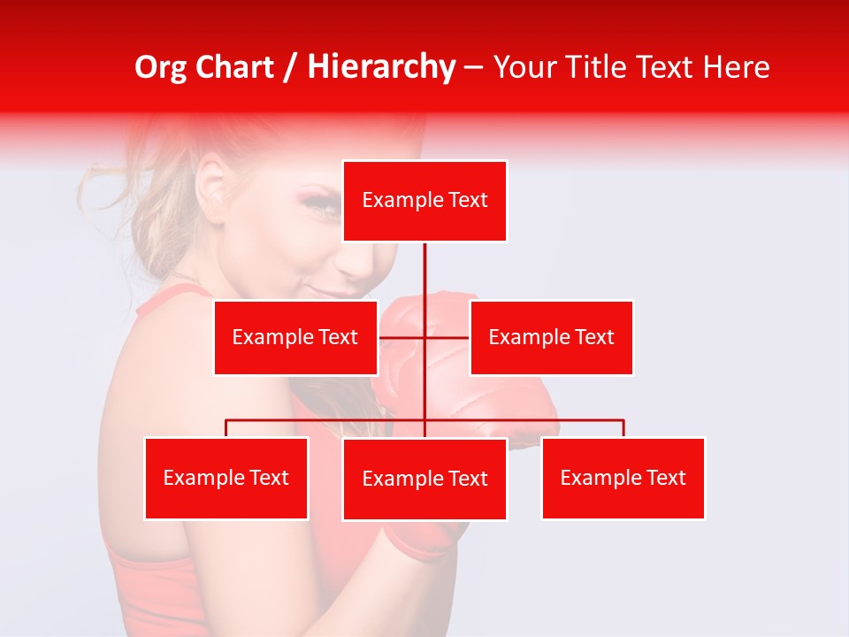 Girl Self Defence Red PowerPoint Template