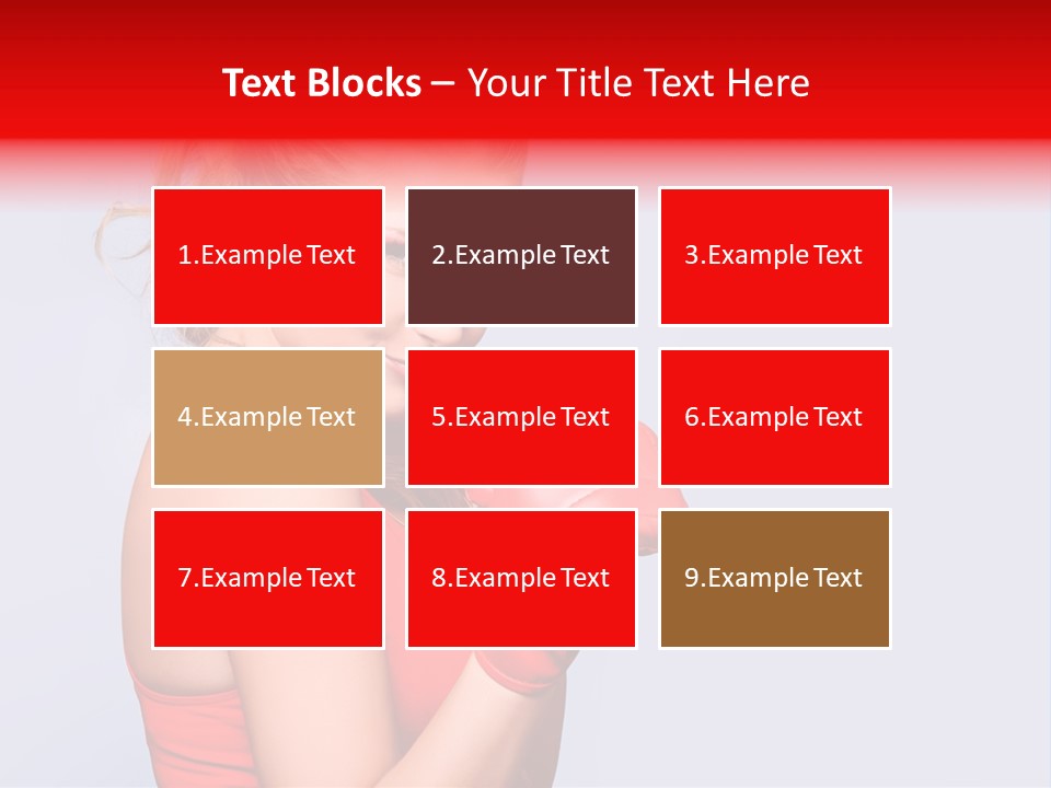 Girl Self Defence Red PowerPoint Template