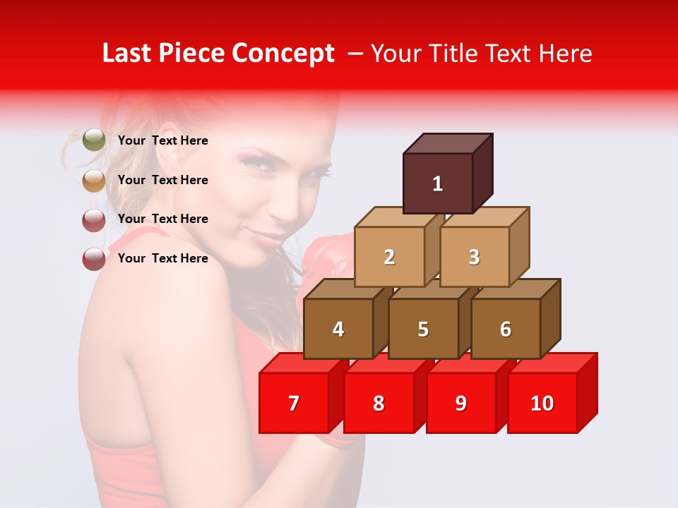 Girl Self Defence Red PowerPoint Template
