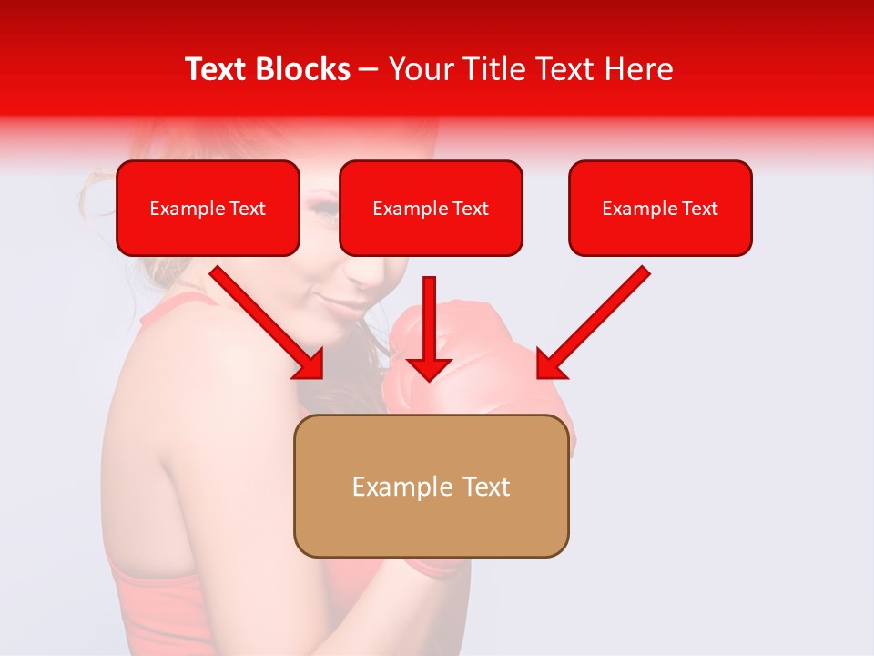 Girl Self Defence Red PowerPoint Template