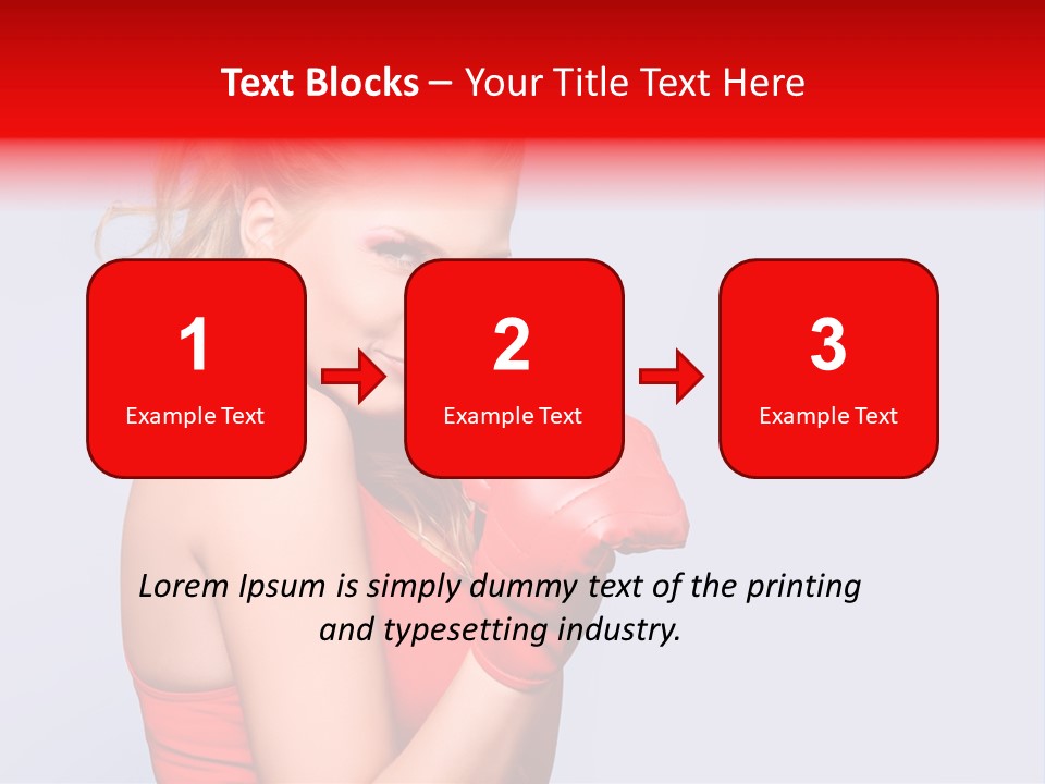 Girl Self Defence Red PowerPoint Template
