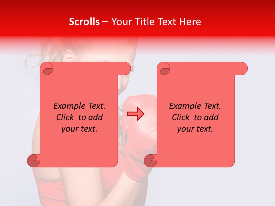 Girl Self Defence Red PowerPoint Template