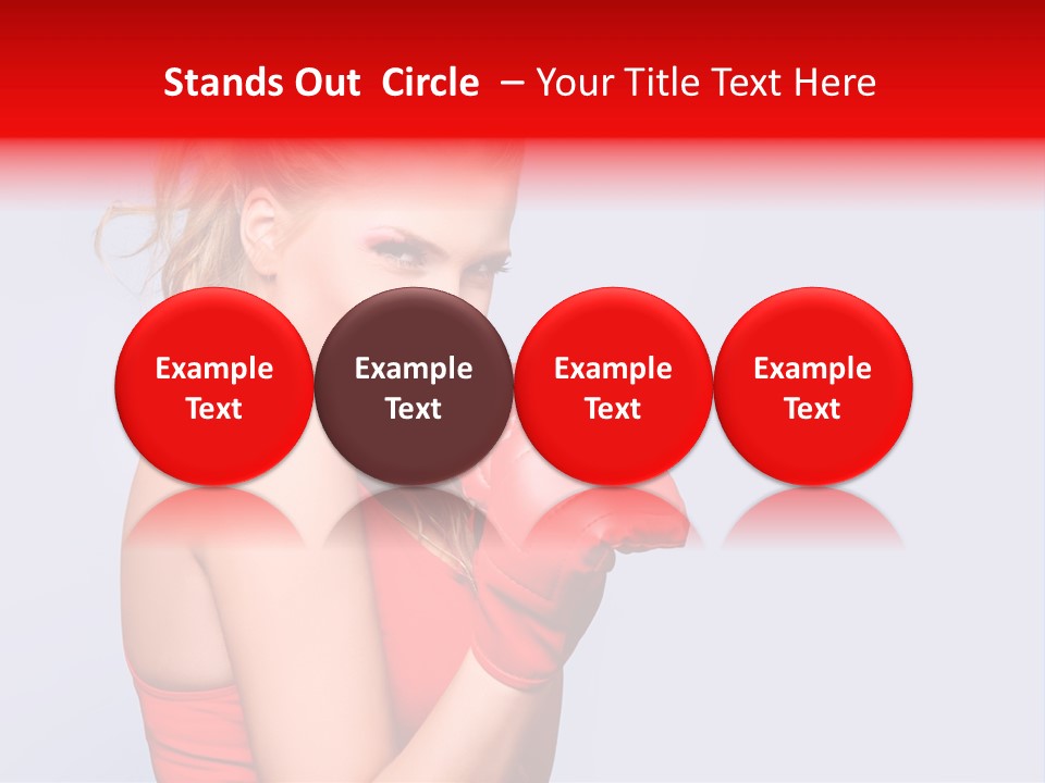 Girl Self Defence Red PowerPoint Template