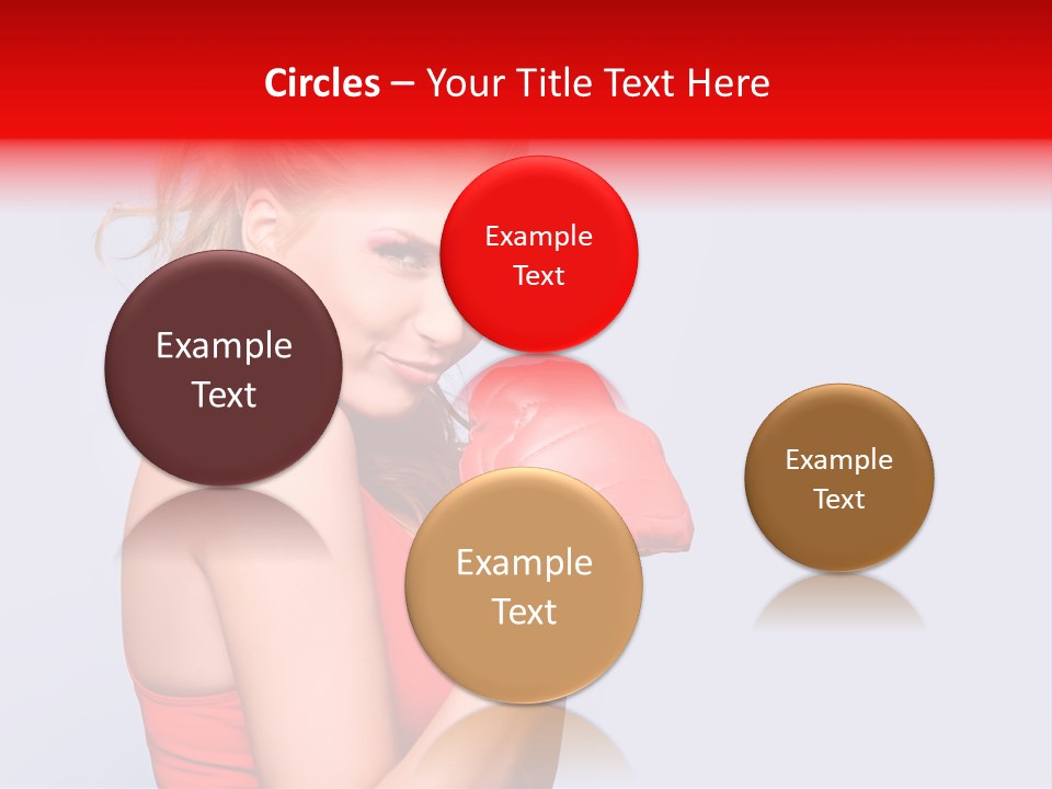 Girl Self Defence Red PowerPoint Template