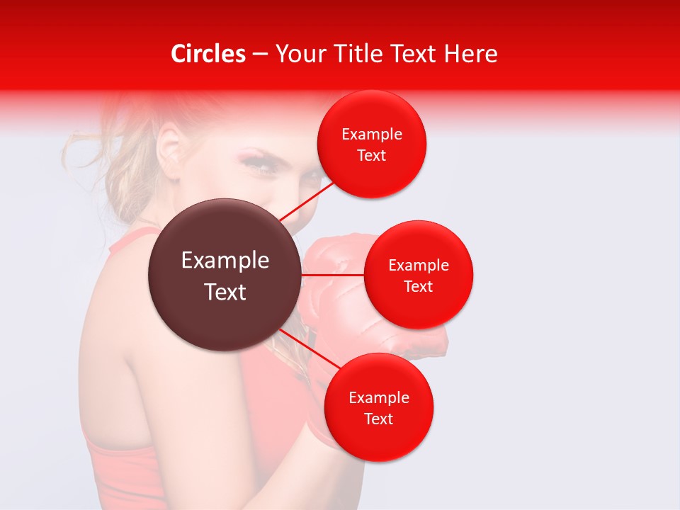 Girl Self Defence Red PowerPoint Template