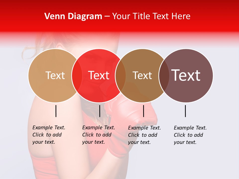 Girl Self Defence Red PowerPoint Template