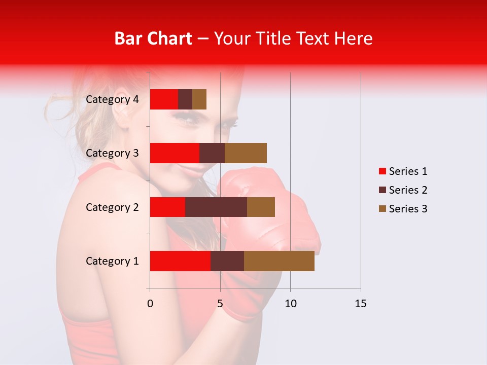 Girl Self Defence Red PowerPoint Template