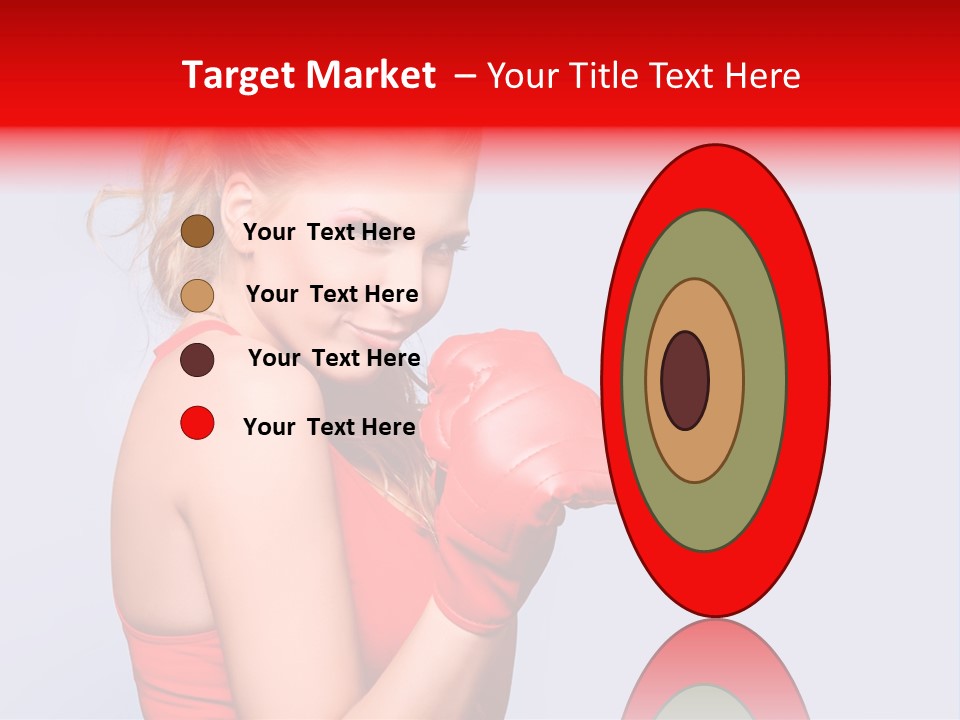 Girl Self Defence Red PowerPoint Template