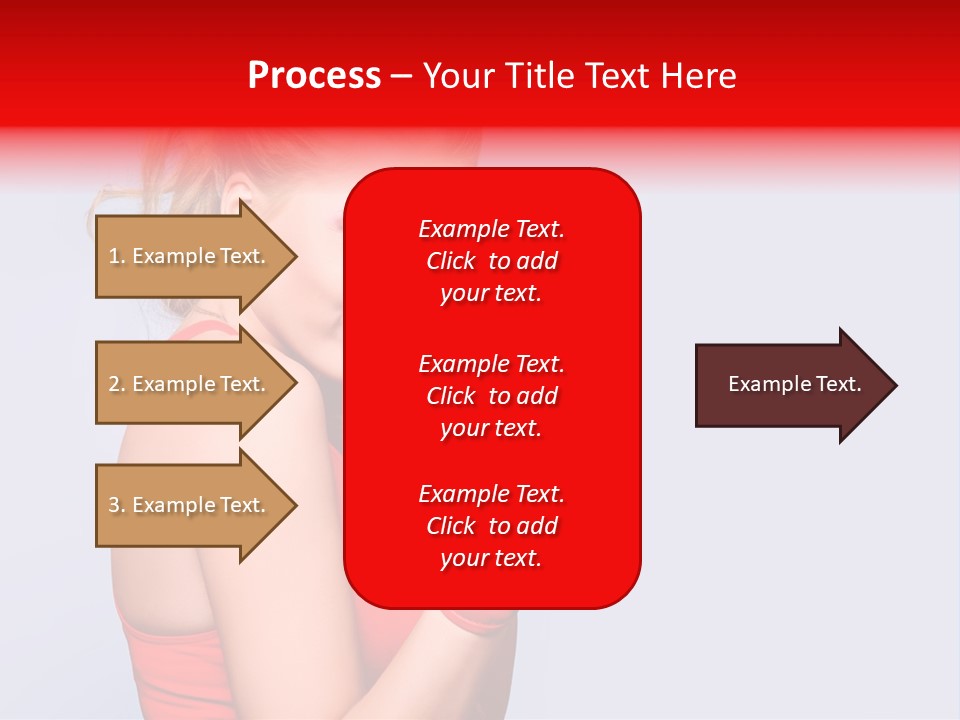 Girl Self Defence Red PowerPoint Template