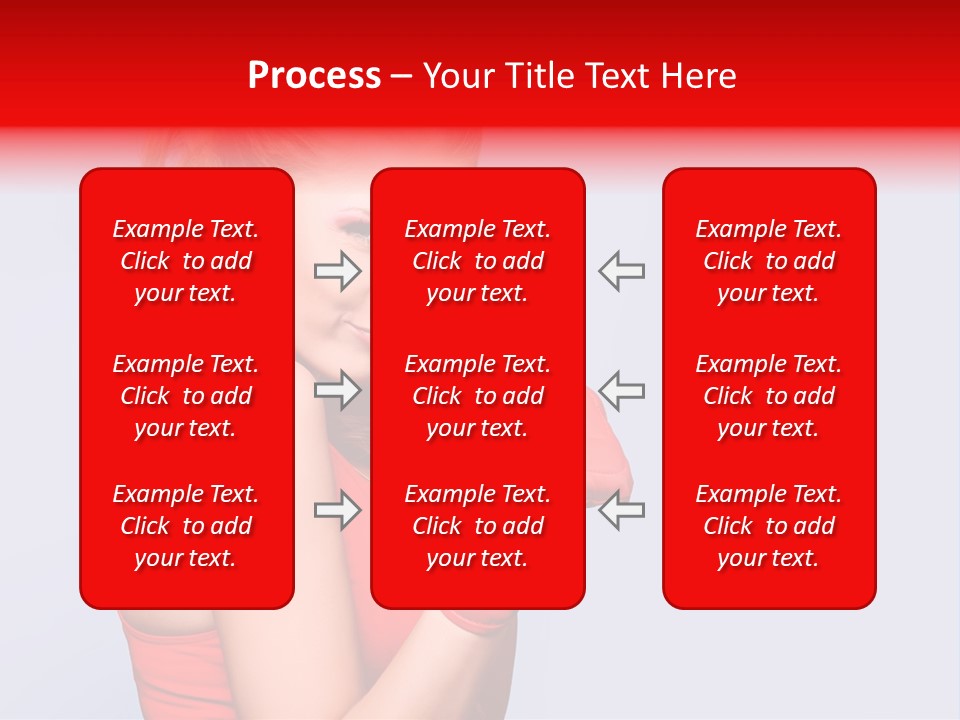 Girl Self Defence Red PowerPoint Template