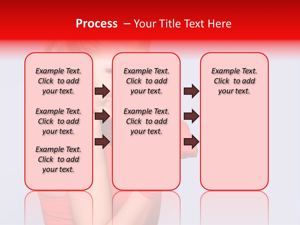 Girl Self Defence Red PowerPoint Template