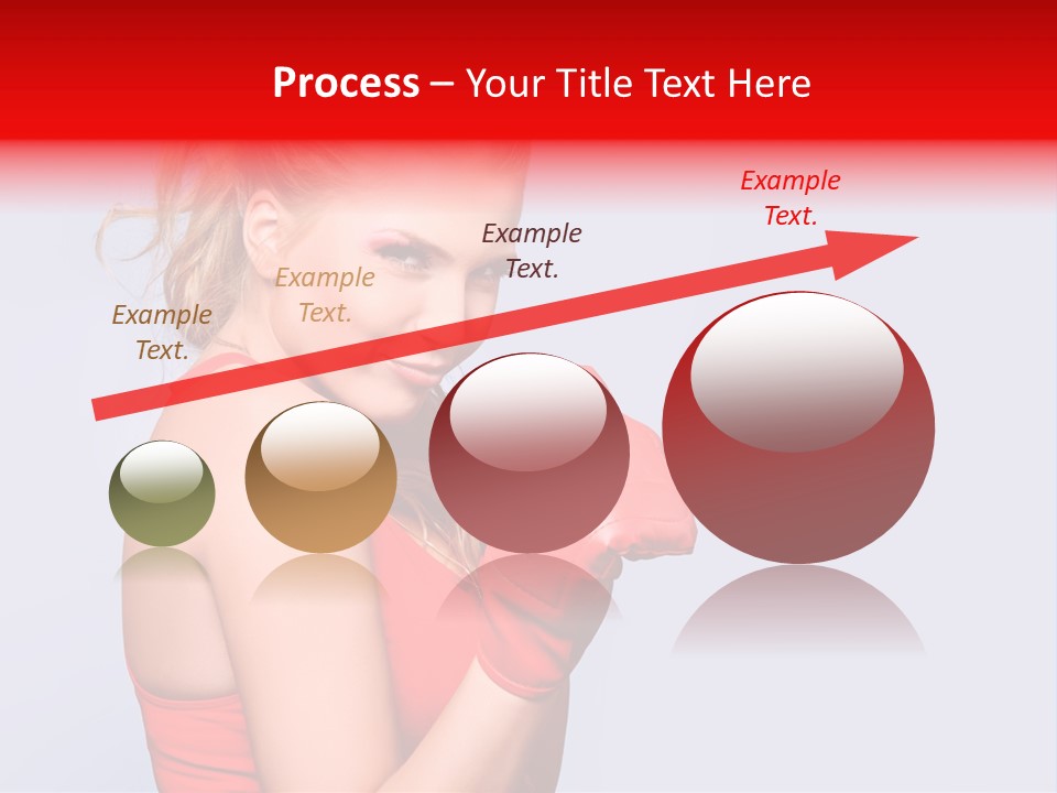 Girl Self Defence Red PowerPoint Template