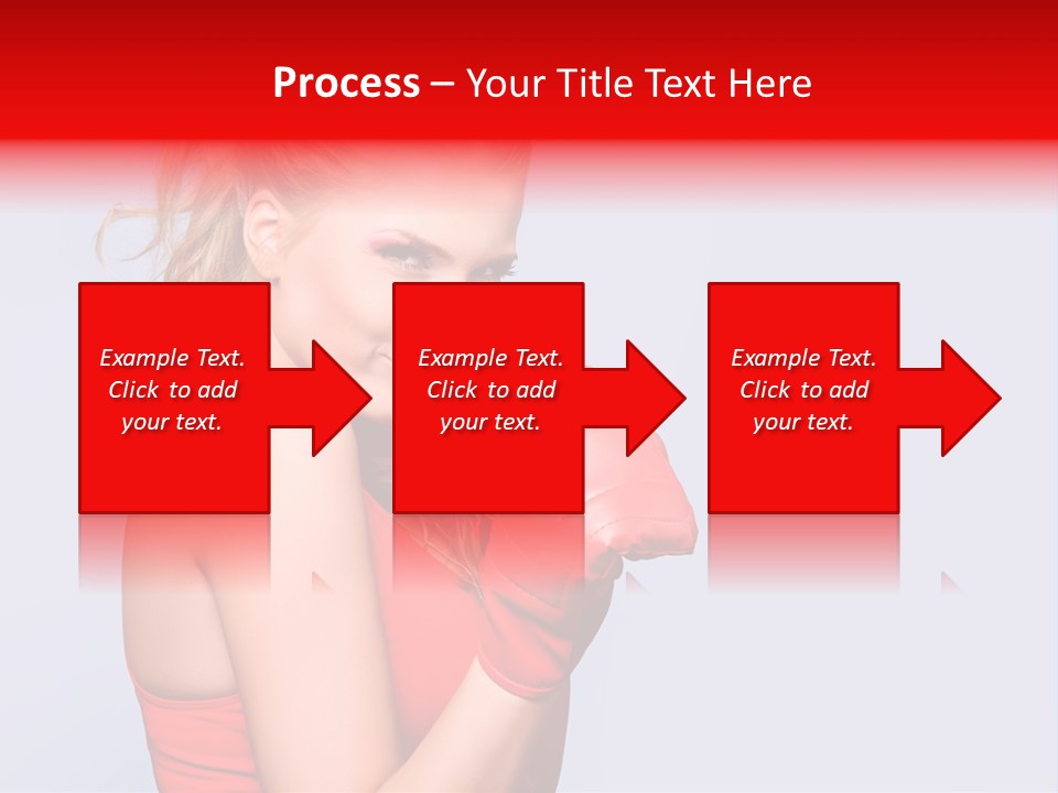 Girl Self Defence Red PowerPoint Template