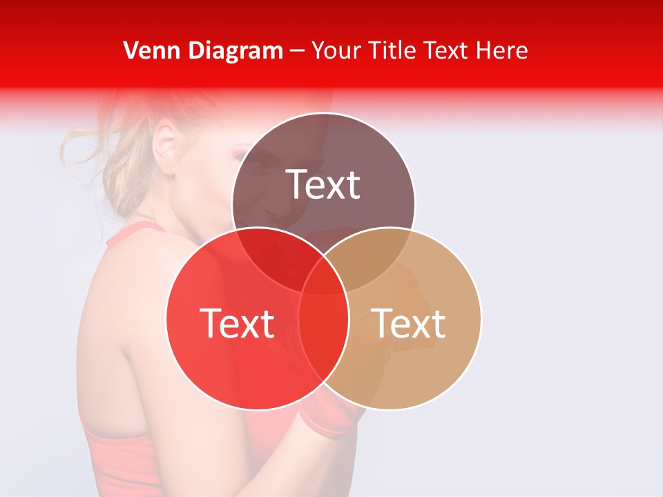 Girl Self Defence Red PowerPoint Template