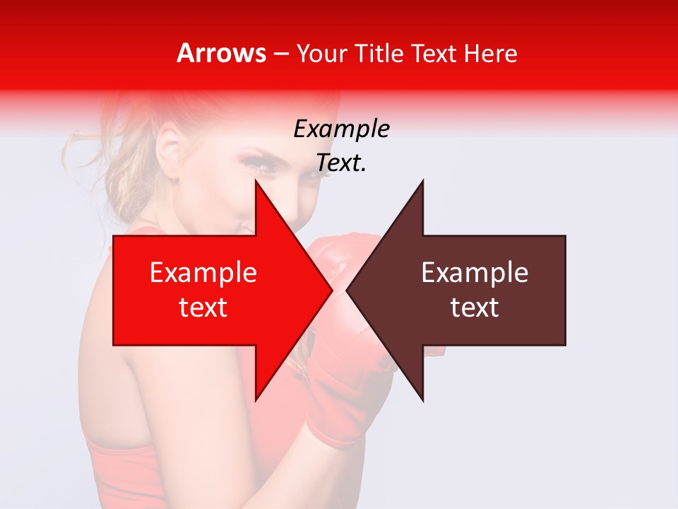 Girl Self Defence Red PowerPoint Template