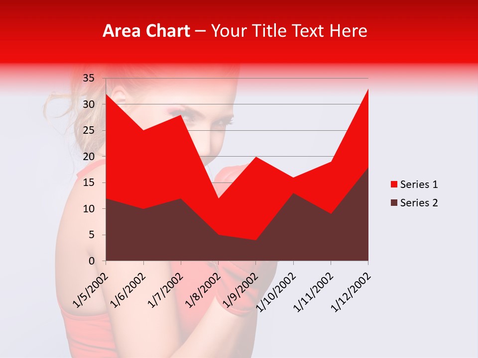 Girl Self Defence Red PowerPoint Template