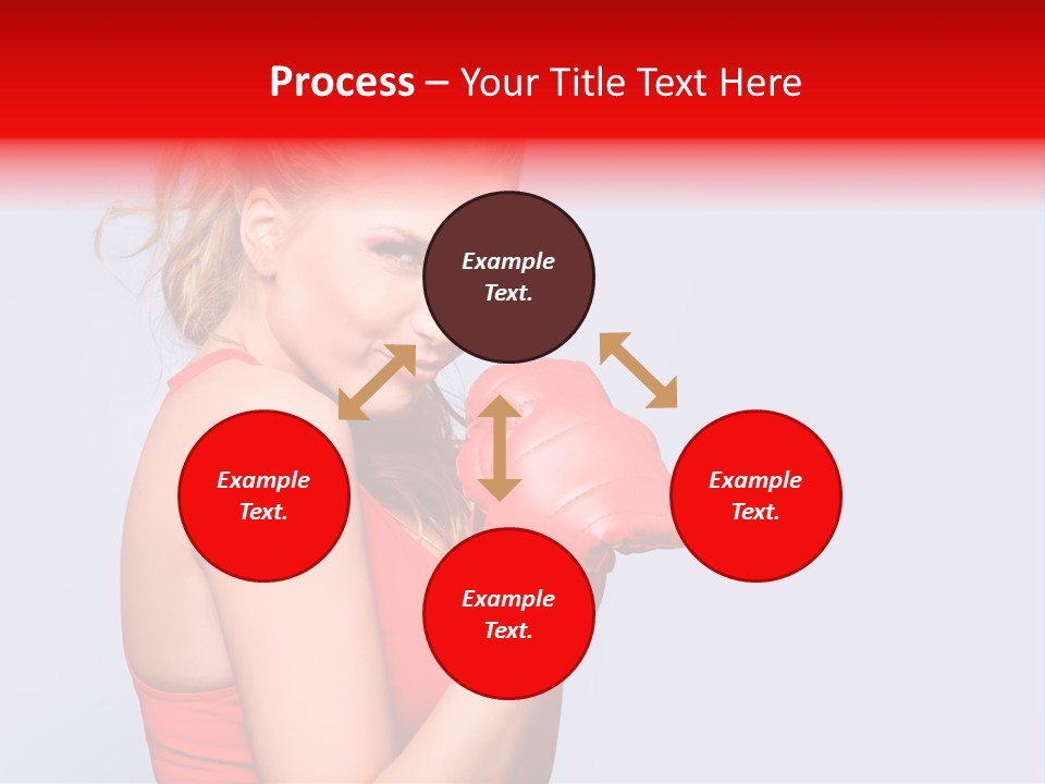 Girl Self Defence Red PowerPoint Template
