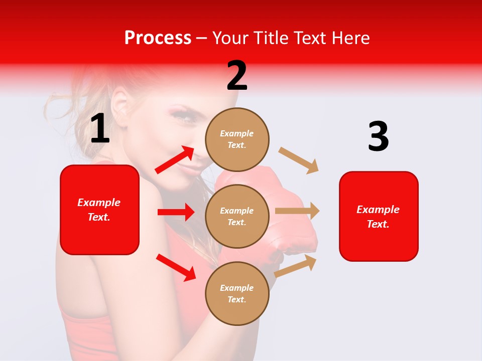 Girl Self Defence Red PowerPoint Template