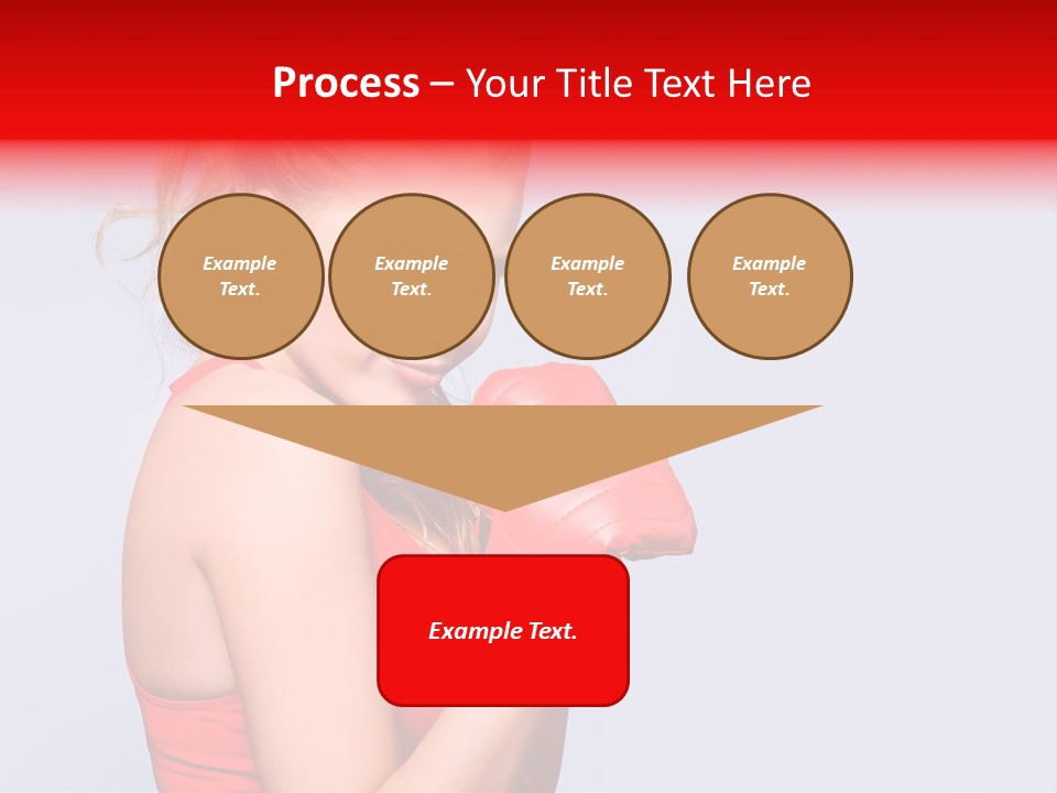 Girl Self Defence Red PowerPoint Template