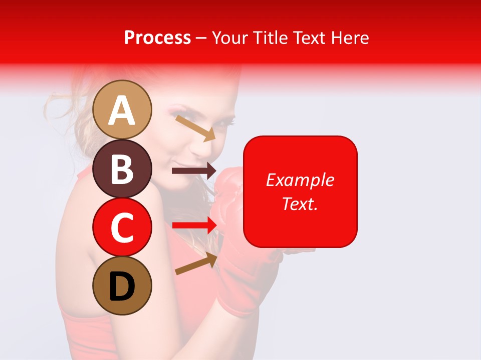 Girl Self Defence Red PowerPoint Template