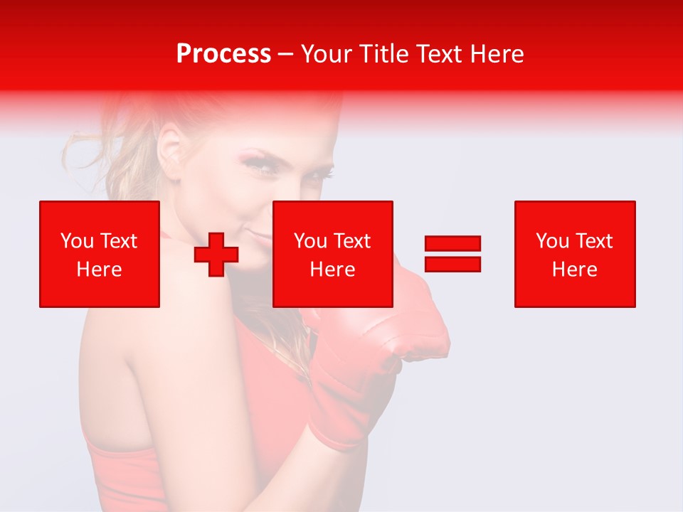 Girl Self Defence Red PowerPoint Template