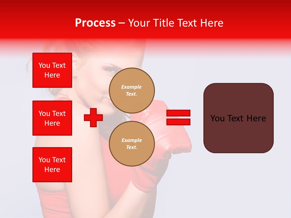 Girl Self Defence Red PowerPoint Template