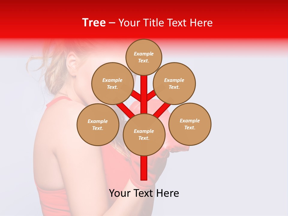 Girl Self Defence Red PowerPoint Template