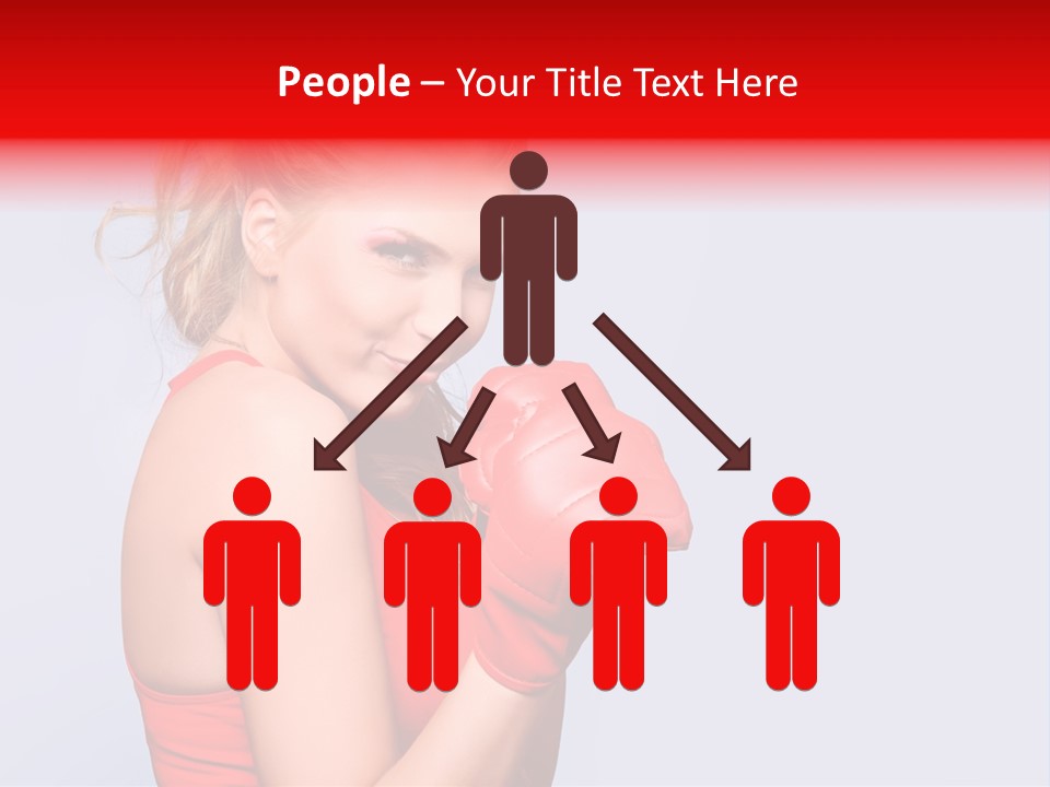 Girl Self Defence Red PowerPoint Template