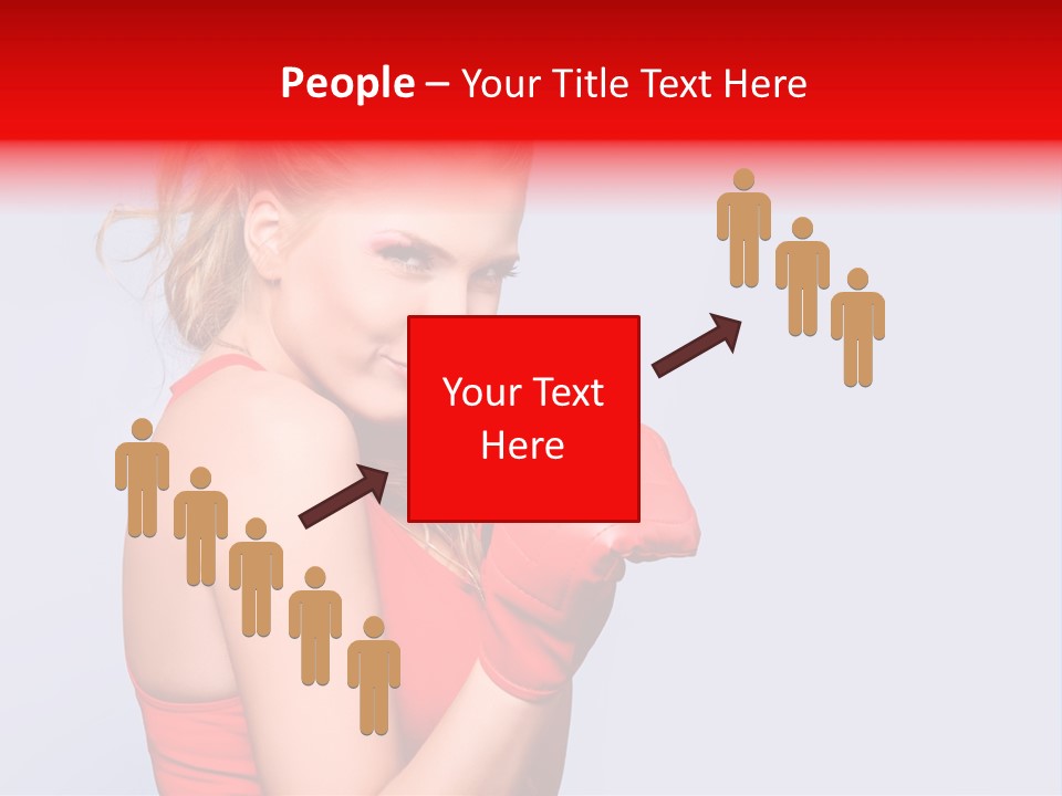 Girl Self Defence Red PowerPoint Template