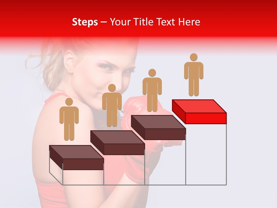 Girl Self Defence Red PowerPoint Template