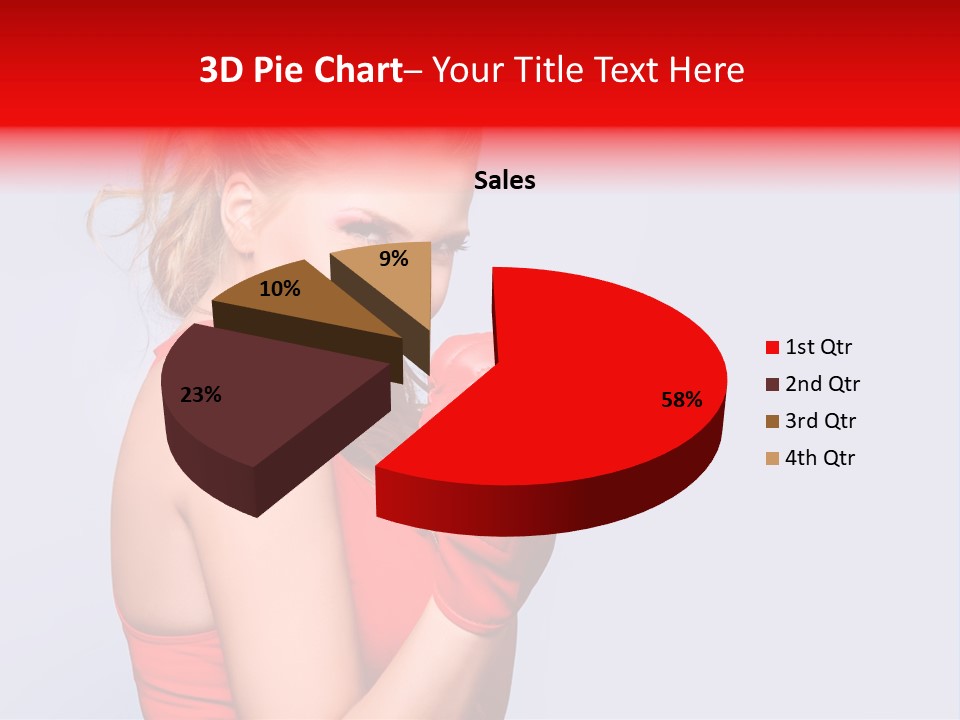Girl Self Defence Red PowerPoint Template