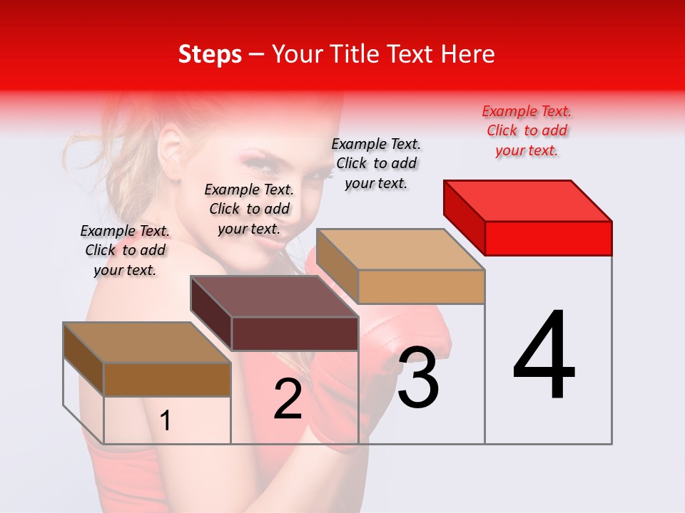 Girl Self Defence Red PowerPoint Template