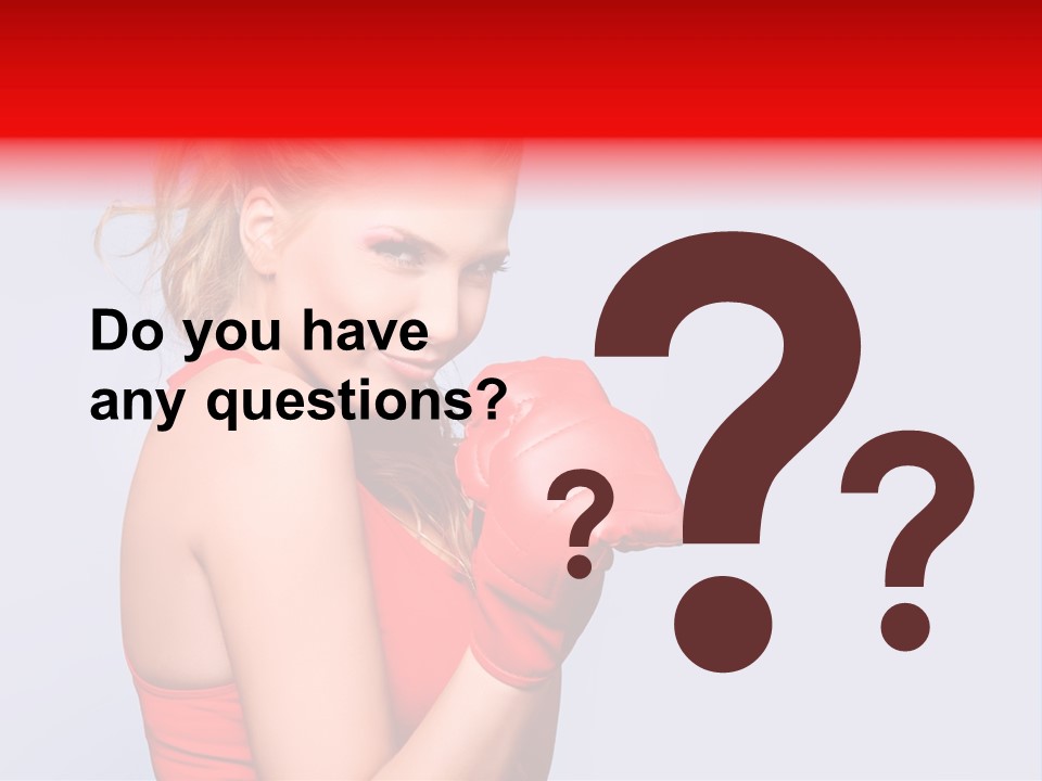 Girl Self Defence Red PowerPoint Template