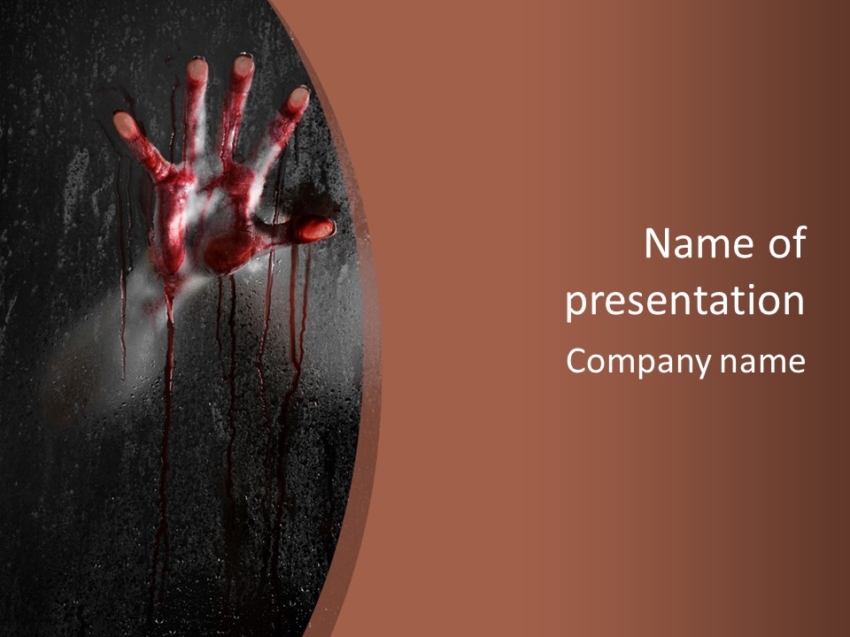 Red Spooky Kidnap PowerPoint Template