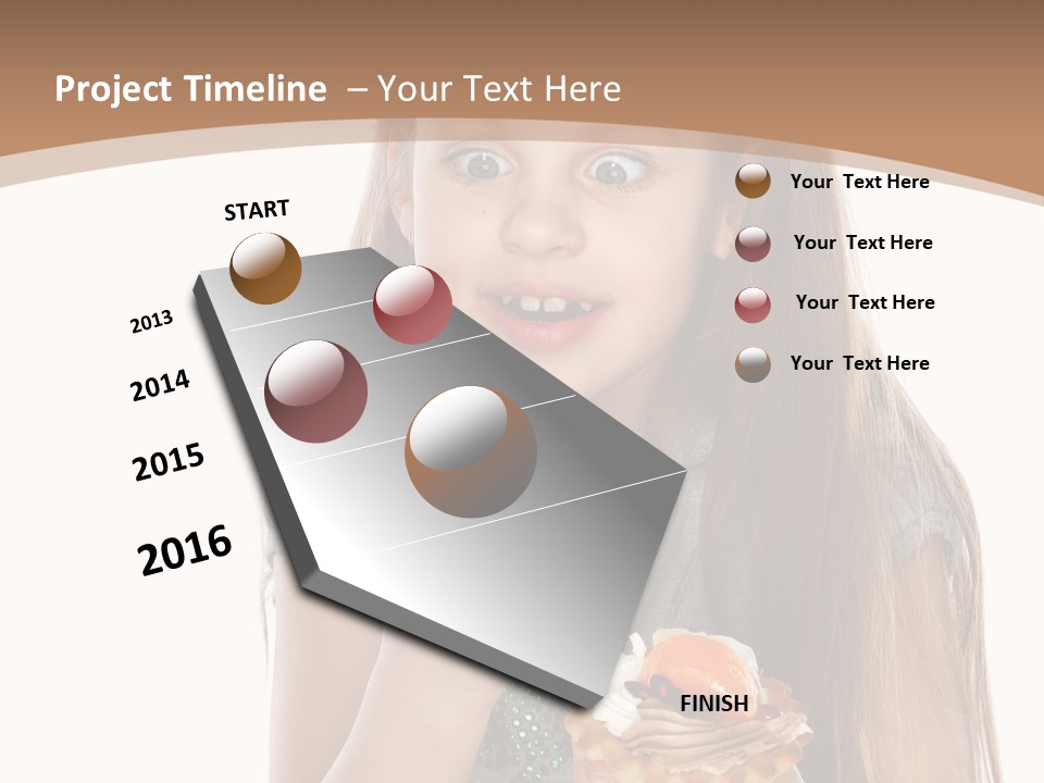 Cute Happy One PowerPoint Template