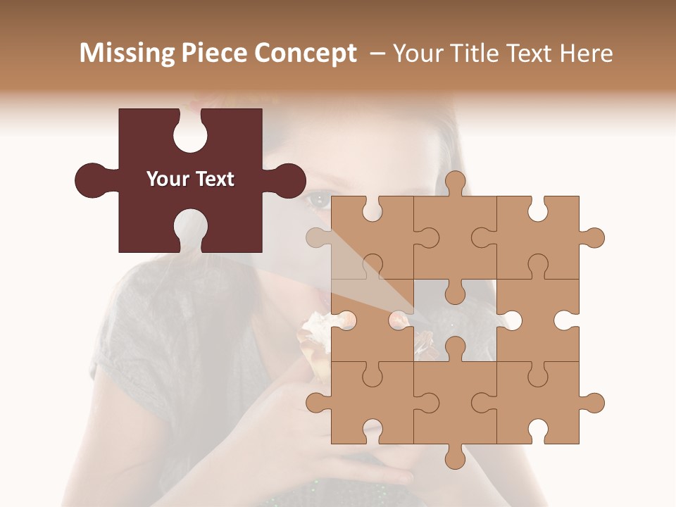 Eyes Closeup Happy PowerPoint Template